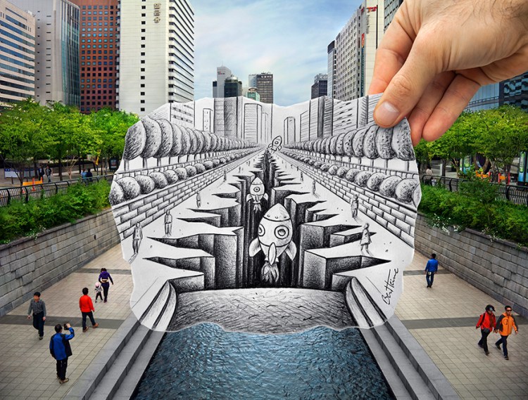 Pencil vs camera by Ben Heine