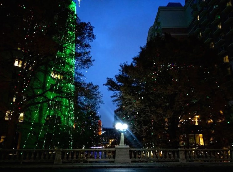 San Antonio river walk holiday lights