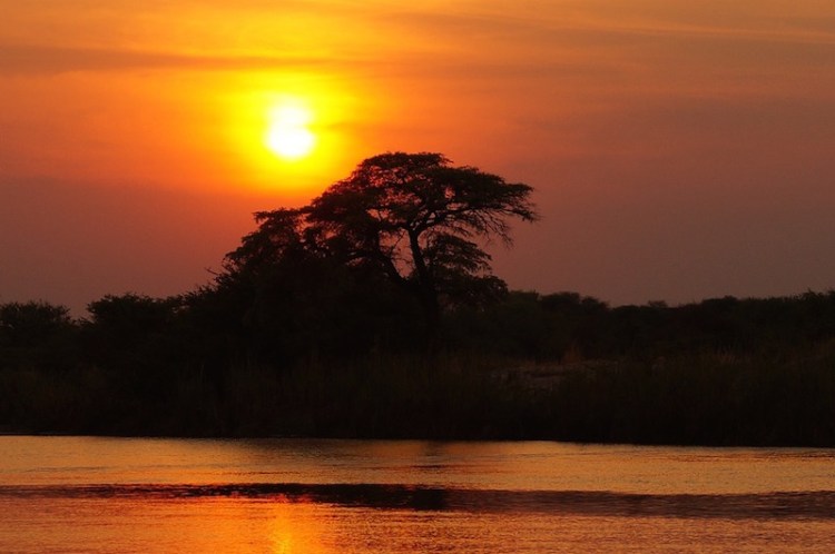 africa botswana sunset
