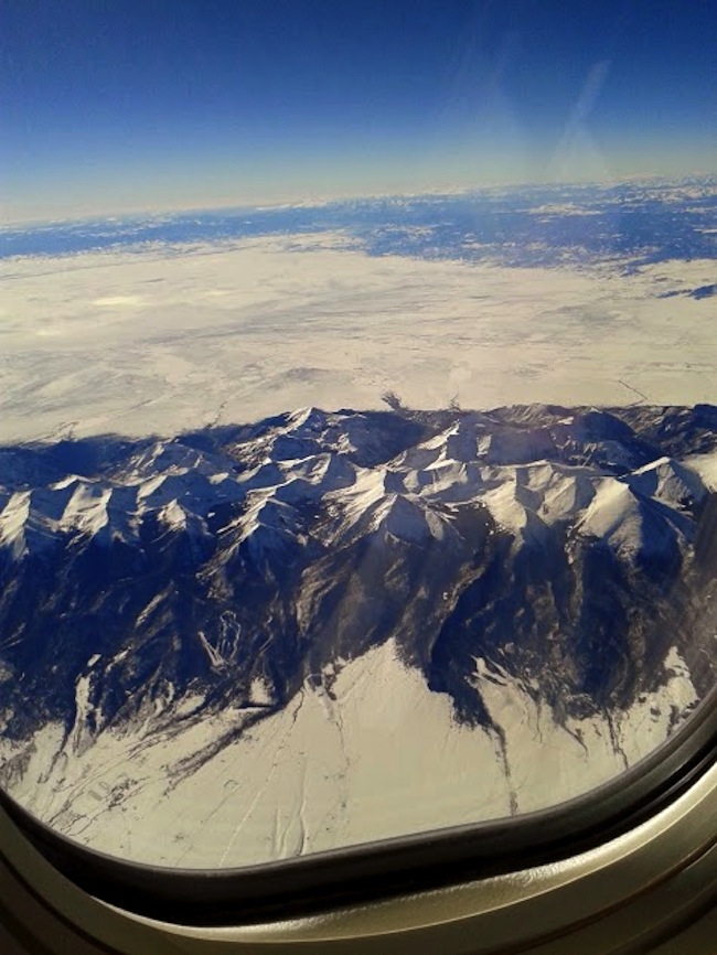 airplane window view