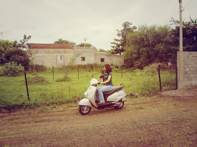 Drove a scooter for the first time.