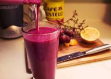 beet grape green tea smoothie