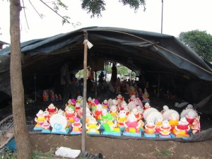 ganesha statues tent