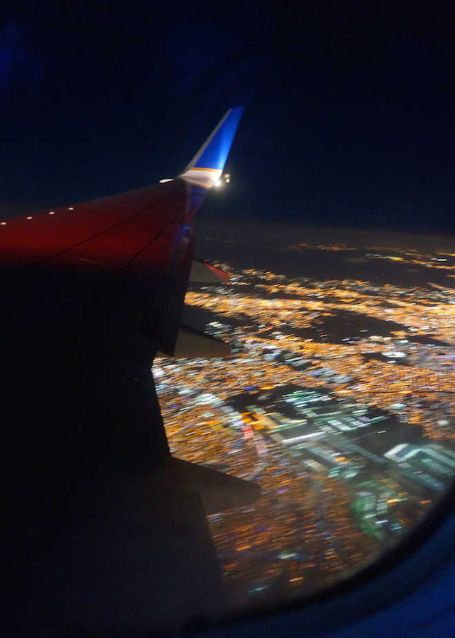 airplane view mexico city night