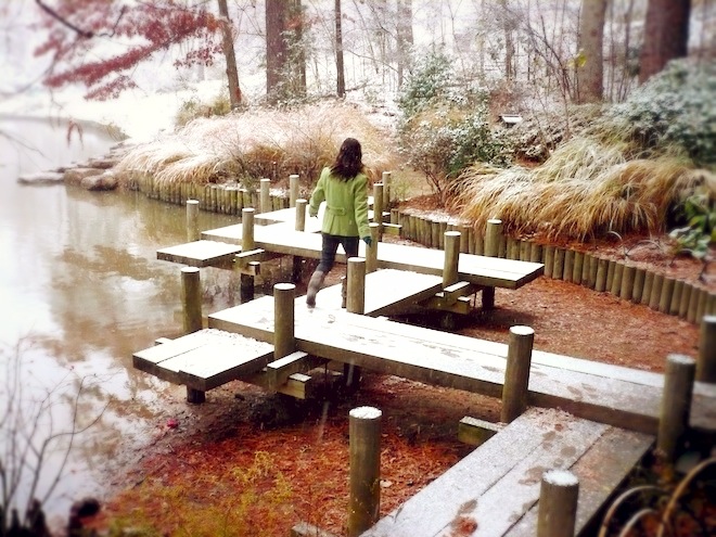 duke gardens durham snow