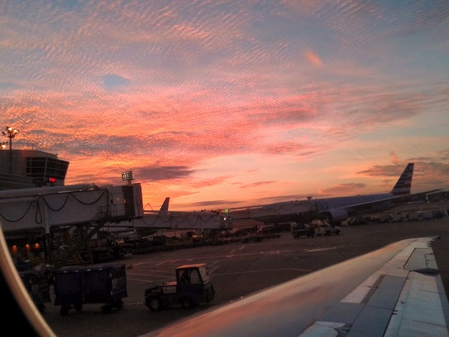 airplane window view