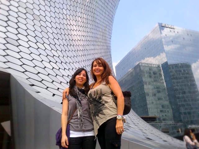 In front of the Soumaya Museum