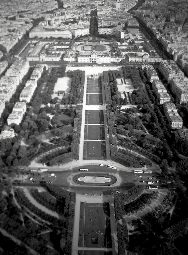 The view on top of the Tour Eiffel, Paris.