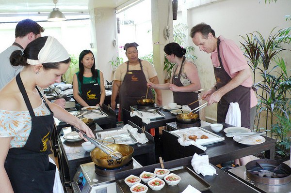 Thai food culture in a cooking class
