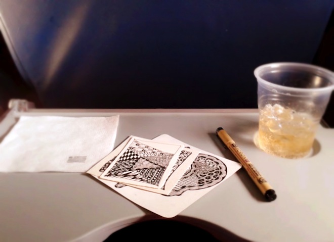 zentangle airplane