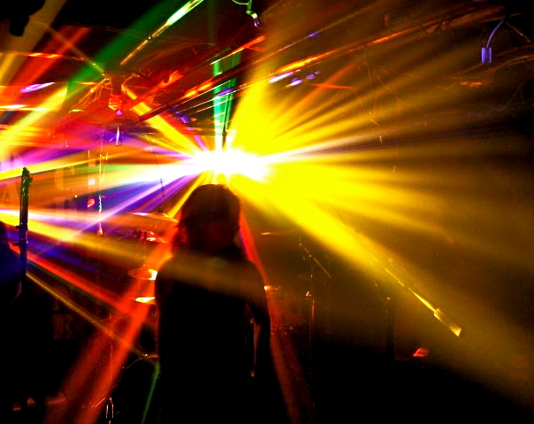 My silhouette in a music studio in Boston.