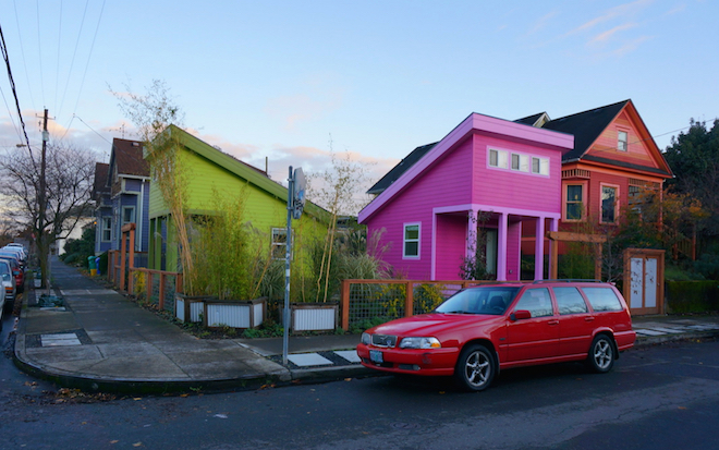 portland micro houses colorful