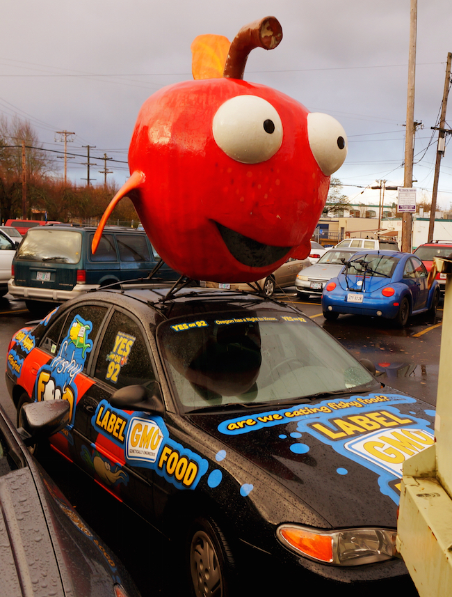 label gmo food car portland