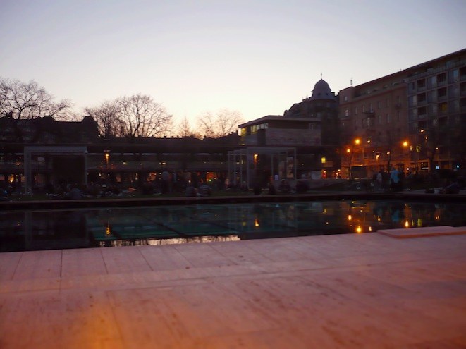 A perfect spot to enjoy a beer and people-watch.