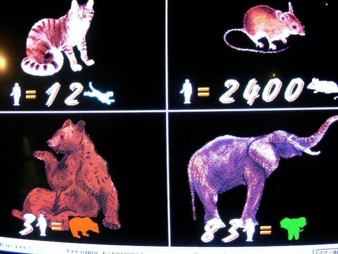 moscow russia scale animals