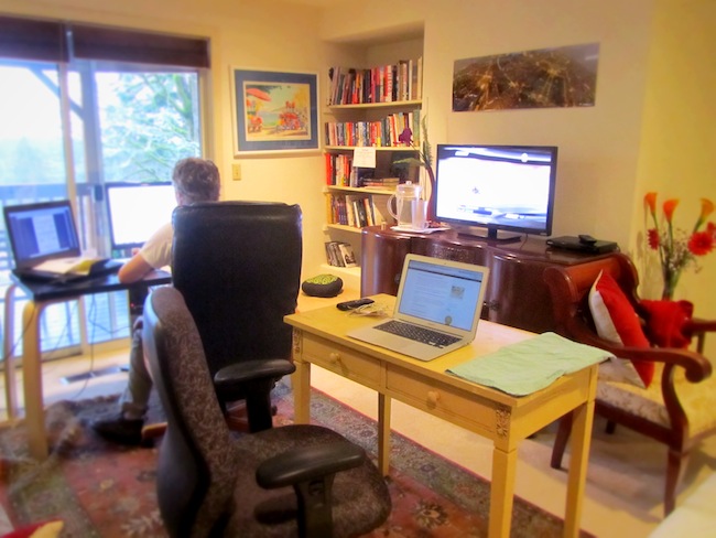 Working from home and watching the Olympics.