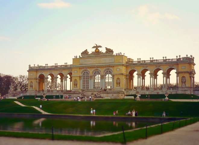 The Gloriette overlooking Schönbrunn Palace.