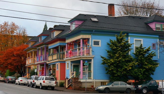 portland colorful houses