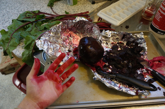Crime scene or just roasted beets?
