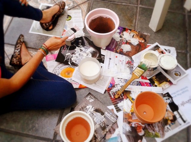 diy paiting pots