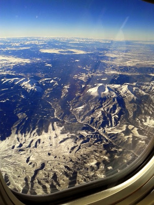 airplane window view